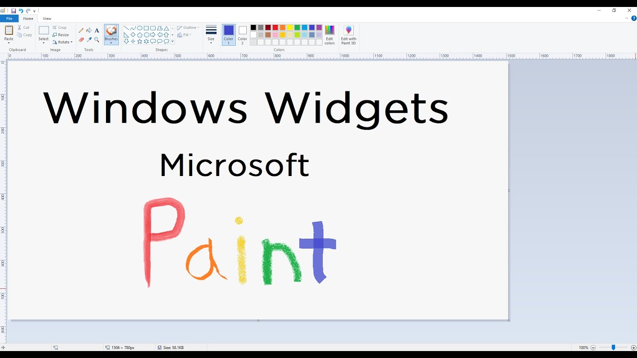 Windows Widgets - Microsoft Paint | Technology Education