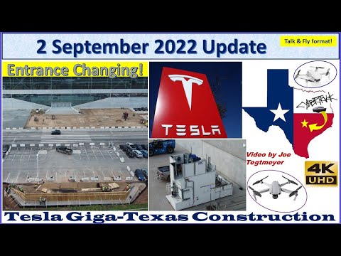 Tesla Gigafactory Texas 2 September 2022 Cyber Truck & Model Y Factory Construction Update (07:35AM)