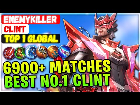 6900+ Matches Best No.1 Clint [ Top Global Clint ] ᴇᴋ AKA Enemykiller - Mobile Legends Emblem Build