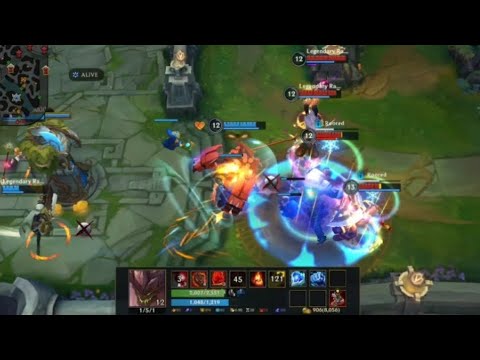 Tank Malphite vs full AD team - Commander 4 Game - Wild Rift