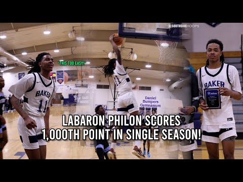 Auburn commit Labaron Philon drops 32pts and scored his 1,000th point in a single season!