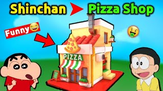 Shinchan And Nobita in Pizza Shop 😱 || Shinchan Ki Dukaan 😂 || Funny Game Roblox