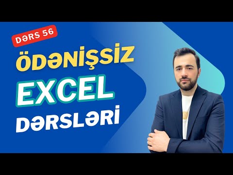 Excel Pivot Table 1 ci hissə dərs 56