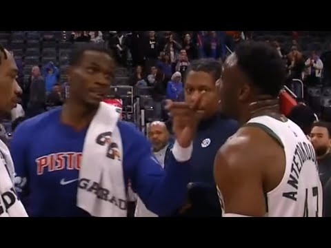 Jalen Duren has words for Thanasis after the game for hard foul 👀