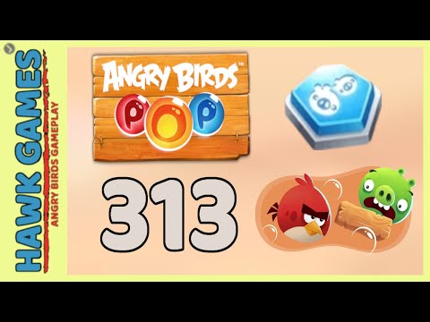 Angry Birds Stella POP Bubble Shooter Level 313 - Walkthrough, No Boosters