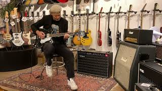 Video thumbnail for 1968 Gretsch model 6101 Blackhawk black + 1965 Selmer Thunderbird II amp by Oscar Guitars