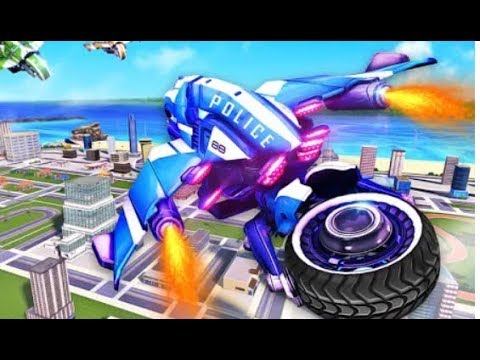 Flying US Police Bike Transform Robot Bike Games Android Gameplay | Games Lovers