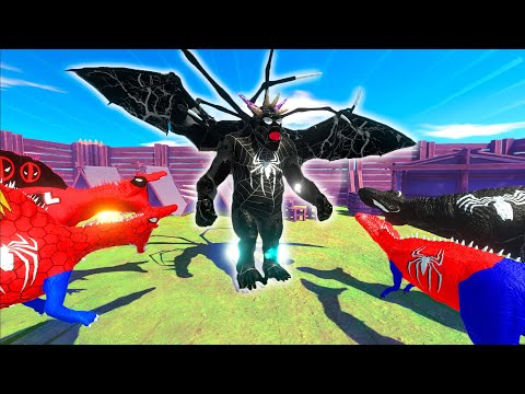 ⚡EVOLUTION SPIDER MAN GORO THE GIANT vs SUPERHEROES DEATH RUN - 🦖 Animal Revolt Battle Simulator 🦕