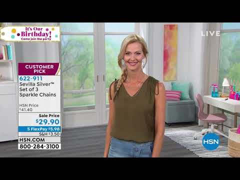 Sevilla Silver Set of 3 Sparkle Chains