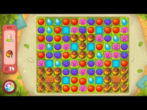 Gardenscapes Level 815 Hard Level No Booster All Goals Complete - Playrix Gameplay