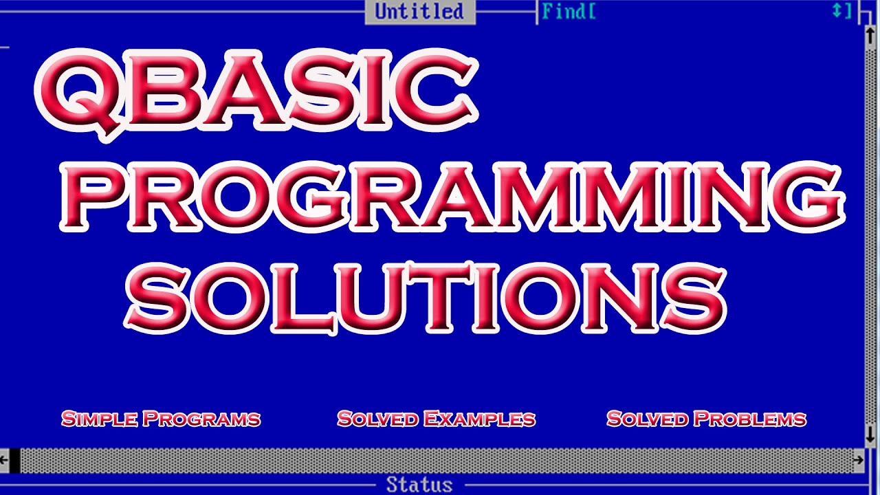 #QBASIC || Solved Examples || Programming Solutions || Simple QBASIC Programs ||