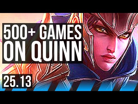 QUINN vs AHRI (MID) | Legendary, 18/4/10, 500+ games | KR Master | 25.13