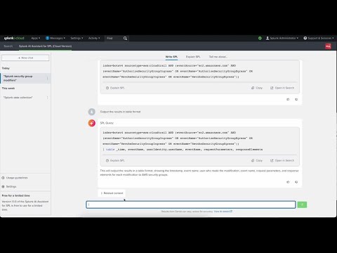 Splunk Ai Assistant Demo Write Understand Spl Using Natural Language