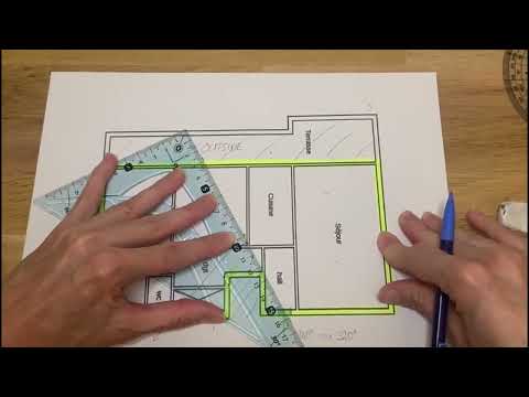 Tuto Feng Shui Luo pan Tracer le Bagua sur un plan / Find the Bagua Feng Shui on a plan