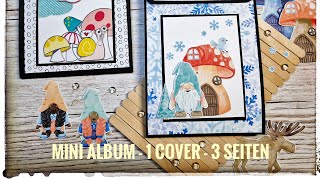 Mini-Album - 1 Cover - 3 Seiten - Wichtelwunderland