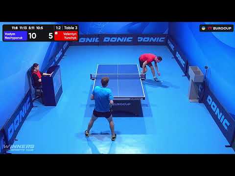 10:45 Vadym Nechyporuk - Valentyn Yunchyk 21.08.2023 TT Euro.Cup  Ukraine Star. TABLE 3