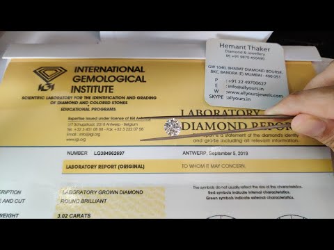 Amazing 3 CT #labgrown ideal cut diamond g si1 best quality at wholesale supply