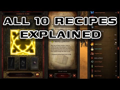 Diablo 3 - How To Use Kanai's Cube Powers ALL 10 RECIPES