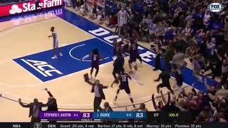 Stephen F Austin Buzzer Beater to Upset #1 Duke