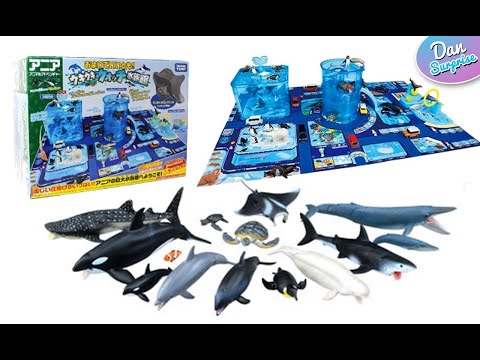 Sea Animals Play-set - Dolphin, Shark, Whale, Whale-shark, Manta Ray, Beluga, Orca, Turtle, Penguin