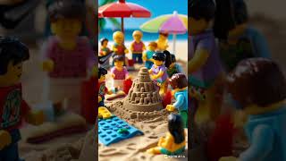 Lego playing with sand castles #shorts #castle #lego