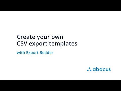 Create Your Own Custom CSV Exports with Abacus