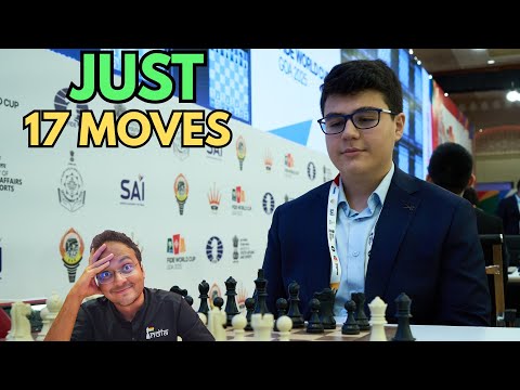 14-year-old Turkish phenom Yagiz Kaan Erdogmus wins in just 17 moves | FIDE World Cup 2025