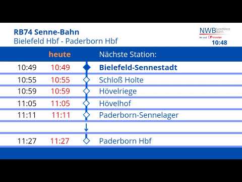 Nordwestbahn - Ansagen der RB74