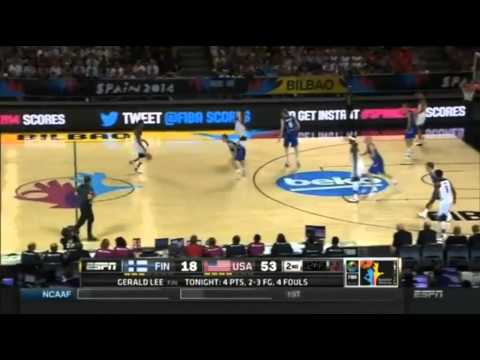 USA vs Finland Fiba 2014 Derrick Ross Dunk Highlights August 30, 2014