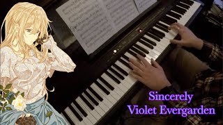 Sincerely - Violet Evergarden (Piano Solo)