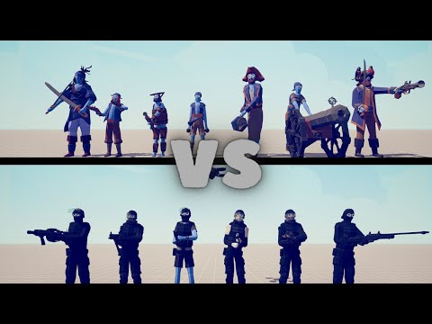 SWAT TEAM VS PIRATE TEAM IN TABS - Totally Accurate Battle Simulator
