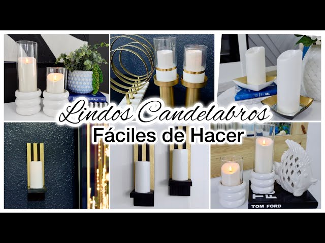 Vídeo relacionado con Candelabro Decorativo de Pascua, Corona de Adviento Porta Velas, Candelabros para Velas de Metal con Soportes de Madera, DIY Centro Mesa Semana Santa Decor Mesa Sala de Estar Boda, 26 x 12 x 8,2 cm