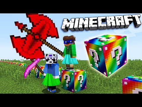 NE-A BATUT CU CELE MAI OP ITEME!! - Minecraft RAINBOW LUCKY BLOCK RACE