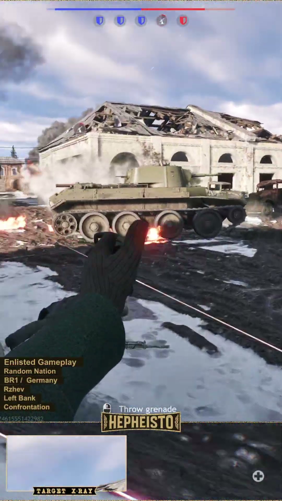 Partisan eliminates Tank BT-7 with Explosion Pack