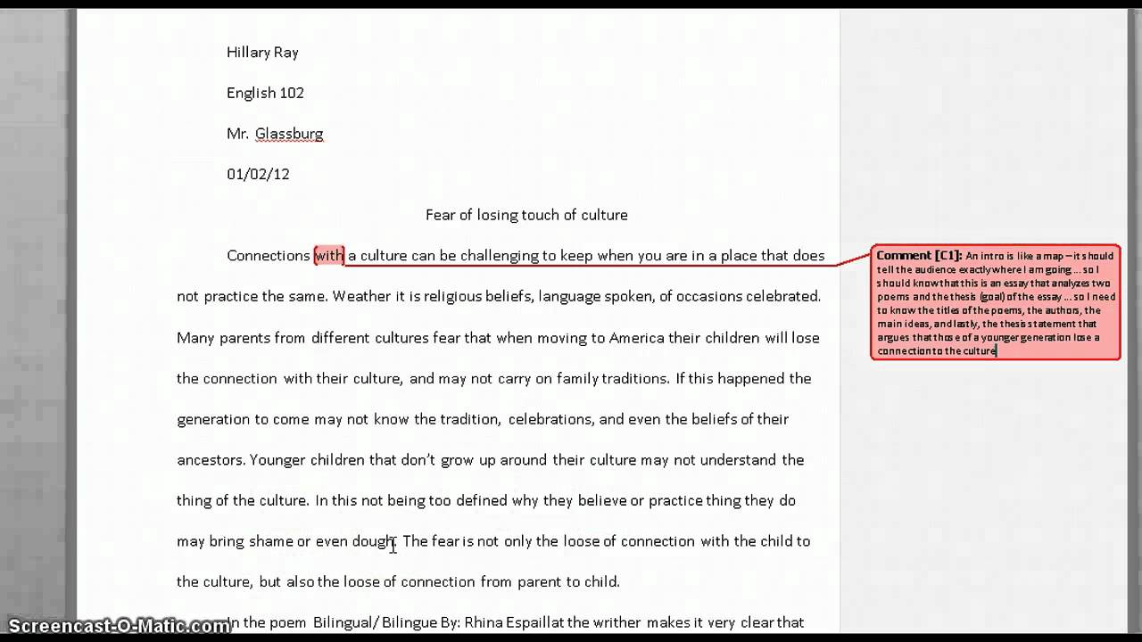 ENG 102 Poetry Paper Intro