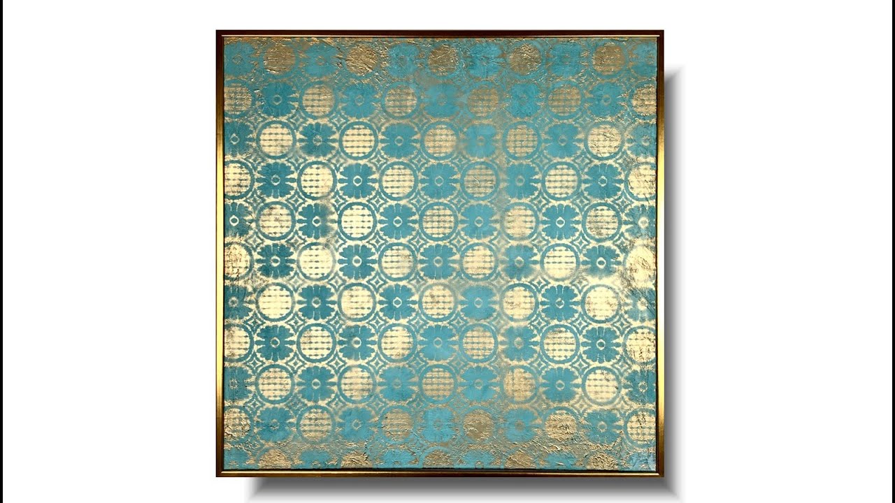 Obraz do salonu złote kwiaty abstrakcja w ramie 2198A film