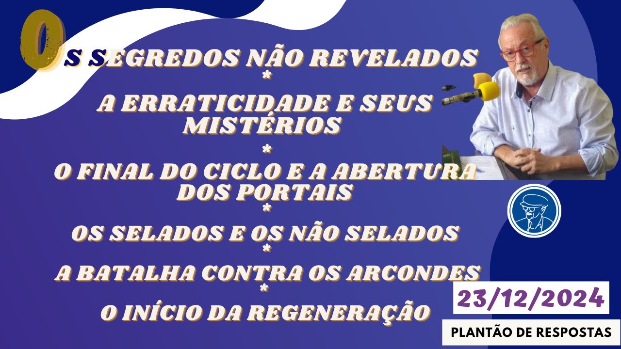 OS SEGREDOS  NÃO  REVELADOS* A ERRATICIDADE E SEUS MISTÉRIOS* O FINAL  DO CICLO ... ©TV Chico Xavier