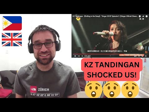 British Men First Time Reaction To KZ Tandingan - Rolling in the Deep - "Singer 2018" Episode 5