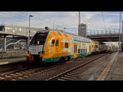 Berlin: Baureihe 445 (Kiss) in Berlin Hohenschönhausen (RE2) [1080p50 ᴴᴰ]