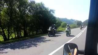 preview picture of video 'Bikers at Podzámčok (Slovak Route 66) - motorkári pri Podzámčoku v sobotu 02.08.2014'