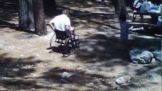 preview picture of video 'Wheelchair style - A Birthday mountain visit from the desert & a Ferret - L1 injury 5-13-12'