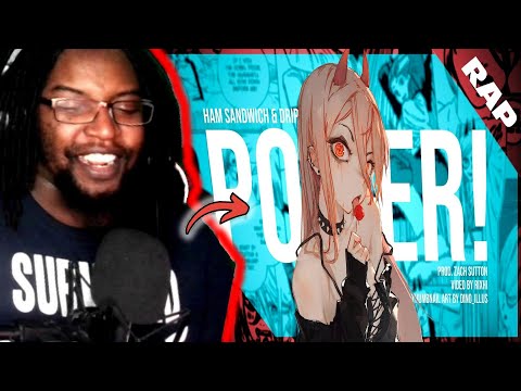 POWER RAP | "POWER!" | Ham Sandwich x Drip$tick (prod. Zach Sutton) [Chainsaw Man AMV] DB Reaction