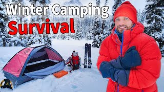 HOW TO SURVIVE in -30° WHEN WINTER CAMPING (no hot tent)