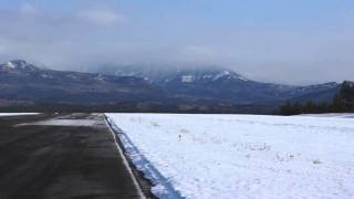 PA-12 Super Cruiser on skis at Stevens Field, Pagosa Springs, Colorado