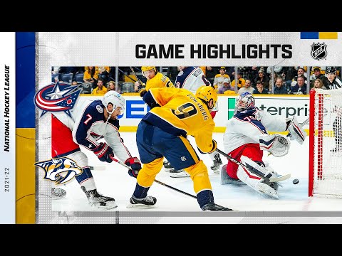 Blue Jackets @ Predators 11/30/21 | NHL Highlights