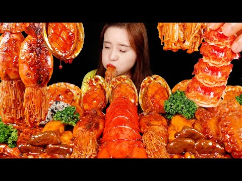 ASMR (cooking) Thanks for 1 million subscribers🙏🏻 SPICY SEAFOOD AND MUSHROOM. 마라불닭해물찜. MUKBANG