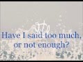 Anberlin- Said Too Much (with lyrics)