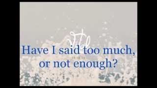 Anberlin- Said Too Much (with lyrics)