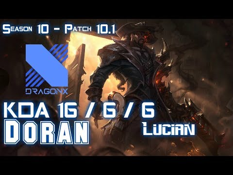 DRX Doran LUCIAN vs KENNEN Top - Patch 10.1 KR Ranked