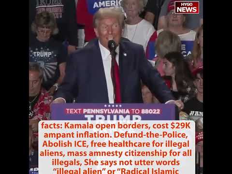 TRUMP: ONE have massive manhunts but now 13099; Biden impaired But Kamala was born that way